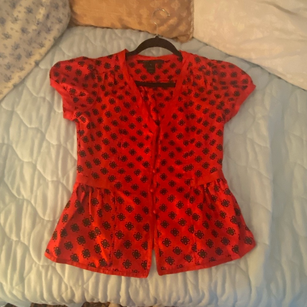 Marc jacobs silky red blouse
